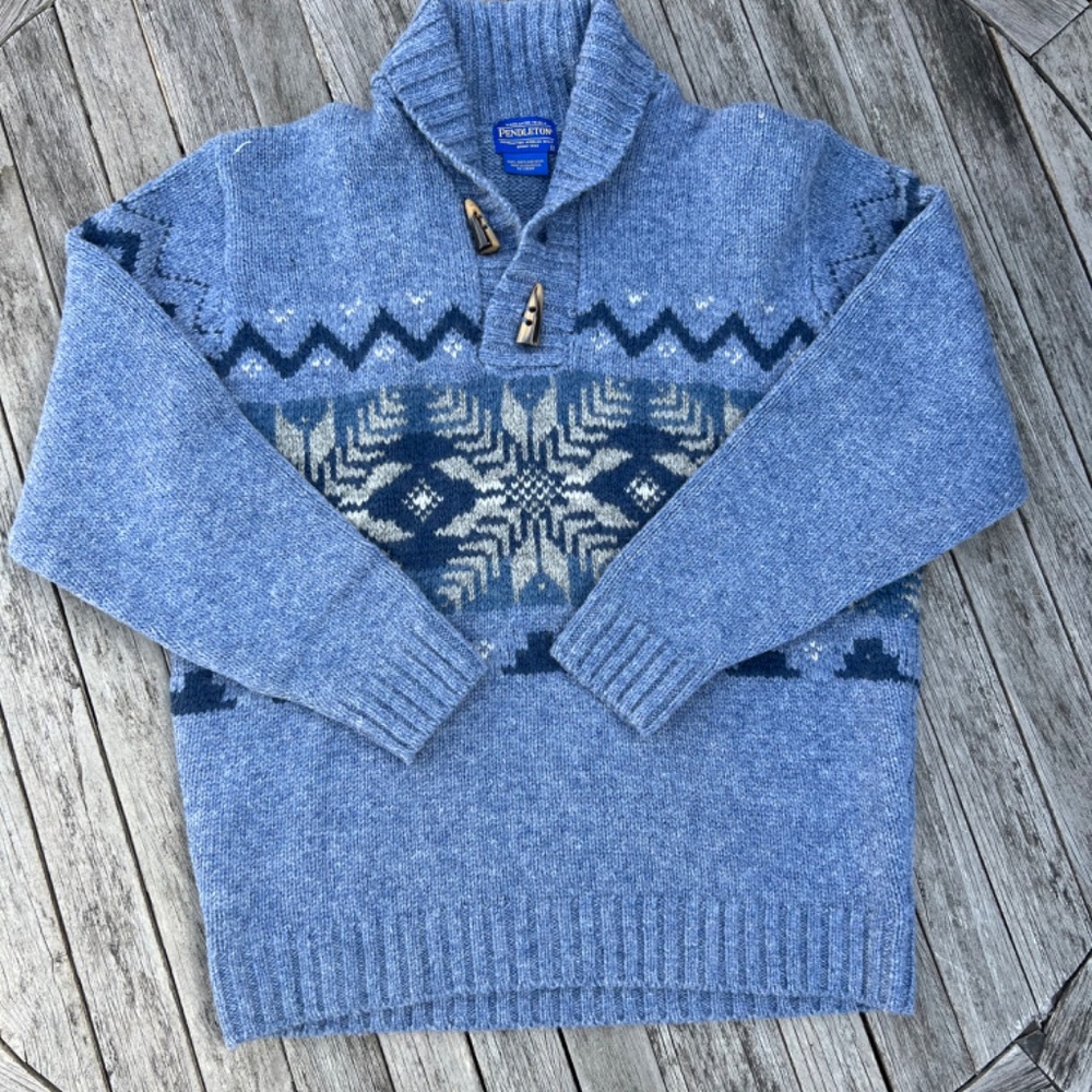 Pendleton 100% Shetland Wool Pullover Sweater - S… - image 3